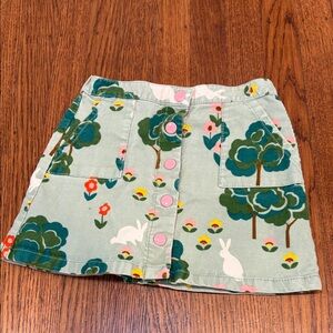 Mini Boden Corduroy Green Bunny Skirt - Girls 5 - 6 years